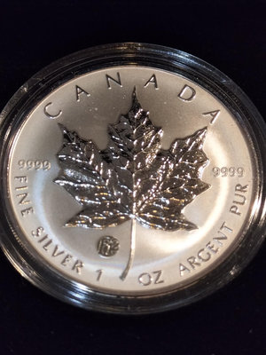 2007 加拿大楓葉反式精鑄 F12 標記1英兩銀幣 (稀有, 現貨)