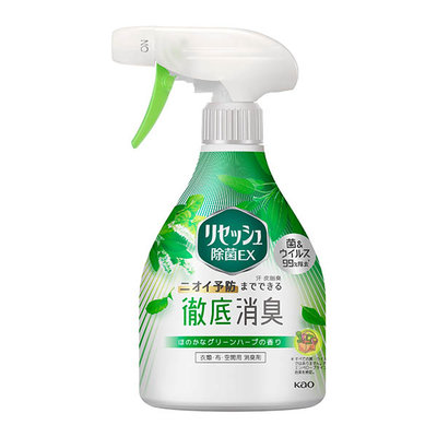 【JPGO】日本製 花王 除菌EX 徹底消臭 衣類.布.空間用 消臭芳香噴霧~草本香#040