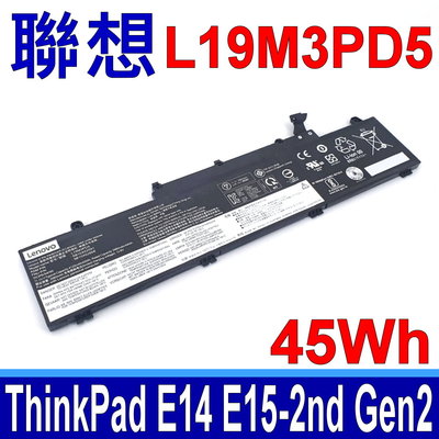保固三個月 LENOVO 聯想 L19M3PD5 原廠電池 ThinkPad E14-2nd E15-2nd Gen2