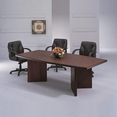 【ED-903-1809】胡桃木色船型會議桌