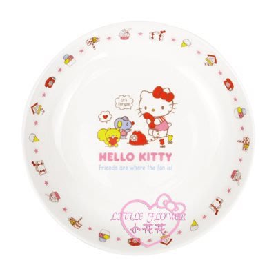♥小花花日本精品♥HelloKitty接電話造型 陶瓷8吋深盤 餐盤 ~3