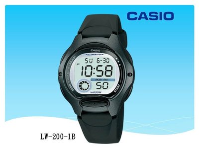 CASIO手錶 經緯度鐘錶 果凍型 50米防水 電子錶【超低價】全新 台灣CASIO公司貨LW-200-1B