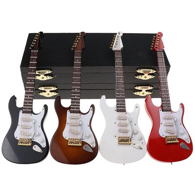 電吉他模型迷你4色木制電吉他擺件模型音樂培訓老師生日公司禮物