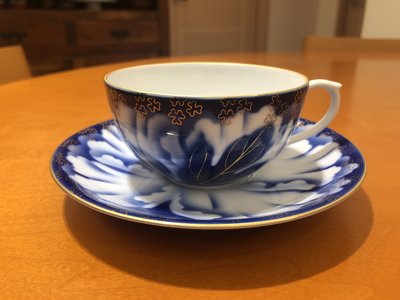 日本製 深川製磁(有田焼) 牡丹圖柄咖啡杯組 1客/2pcs(絕版品)