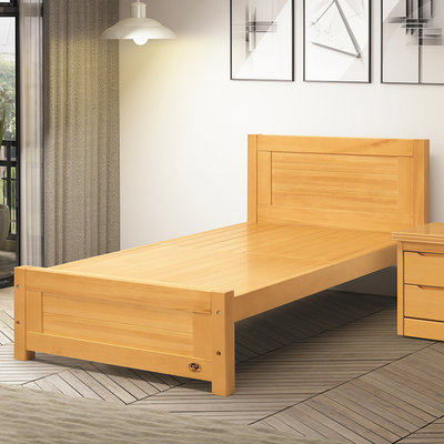 【在地人傢俱】24 輕鬆購-瑪莎檜木3.5尺單人床台/床架~五分實木床板 GD76-6