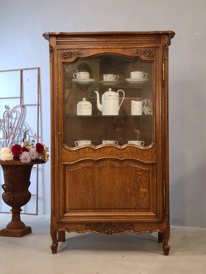 【卡卡頌  歐洲古董】1920s 法國 高質感 全實木 展示櫃 玻璃櫃 珠寶櫃 飾品櫃 古董櫃 ca0442 ✬