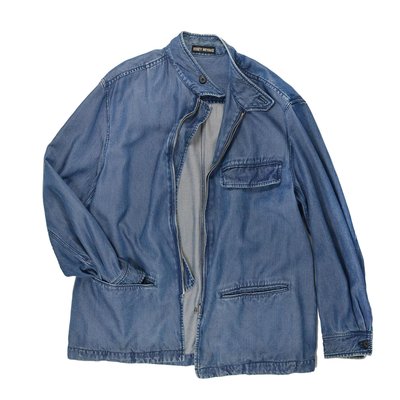 已售出 ISSEY MIYAKE Denim Jacket 日本製 靛藍 丹寧 L牛仔 外套 藍 三宅一生