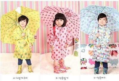 韓國可愛卡通兒童雨衣 超卡哇依滿版車車草莓兒童雨衣 LINDA兒童雨衣