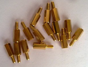 10+6 銅柱子 10毫米 高 10MM M3 電路板安裝柱 (100個一拍）   [140104-032]