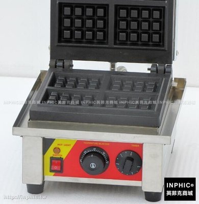 INPHIC-商用華夫爐Waffle 鑄鐵4片方形不鏽鋼201 煎烤機 烤鬆餅機_S2854B