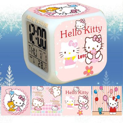 學生鬧鐘創意卡通鬧鐘小可愛電子鬧鐘hello kitty凱蒂貓兒童鬧鐘