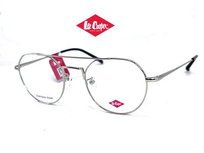 【本閣】Lee Cooper FM3221 飛行員型不鏽鋼超輕光學眼鏡框 銀色 牛仔褲品牌 捍衛戰士rayban型