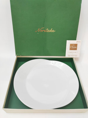 日本回流 Noritake則武 白色骨瓷蛋糕盤 餐盤 水果點心盤子
