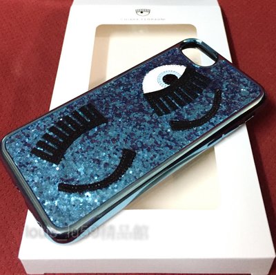 CHIARA FERRAGNI 眨眼亮片手機殼【IPHONE 4.7吋 :藍色】適用於iPhone 6/6s/7/8