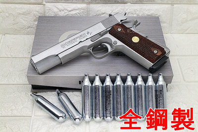 [01] 鋼製 INOKATSU COLT M1911 手槍 CO2槍 銀 實木 優惠組B 井勝 1911 柯特 MEU 45手槍