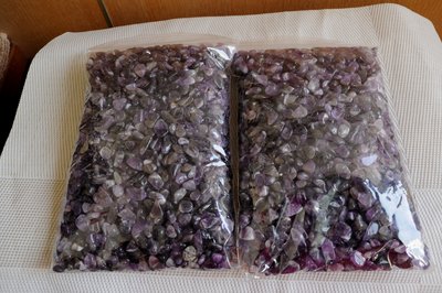 【新社水晶】 天然 紫水晶碎石 一次三包 重量:3kg