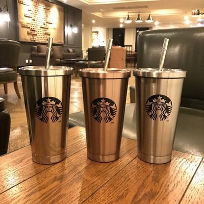 低價沖評 Starbucks 韓國 潮流 星巴克杯子 304不銹鋼 咖啡杯 不鏽鋼 便攜杯 保溫杯大 容量吸管杯 滿599免運