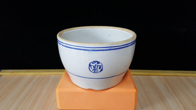 早期青花白瓷缸老件，置物缸小水缸米缸