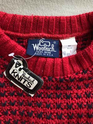 全新庫存老品 Vintage Woolrich 羊毛針織衫/美國製（RRL/rugged)