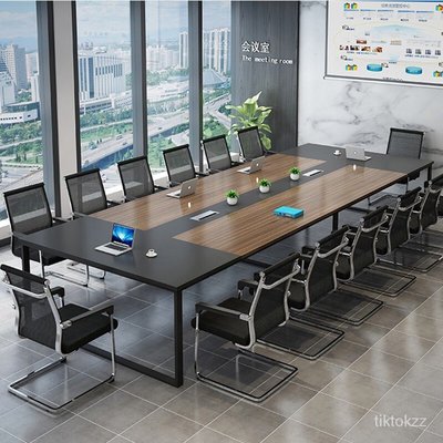 玖陸玖柒9697辦公家具 會議桌 會議桌長桌大小型簡約現代6人8人9-15人會議室長條桌洽談桌