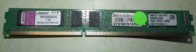 ECC DIMM DDR3-1333 2GB金士頓KVR1333D3E9S/2G PC3-10600E桌機2RX8記憶體