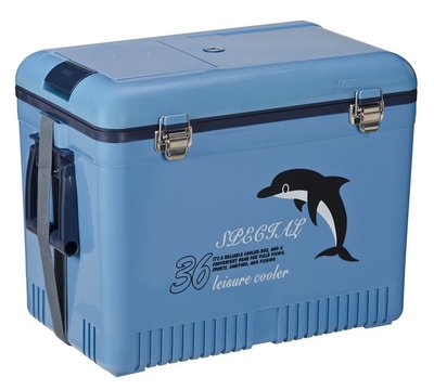 《三富釣具》冰寶 海豚36釣魚冰箱 TH-360S 36L(33.7) 5.4kg 淺藍 約520*320*415mm