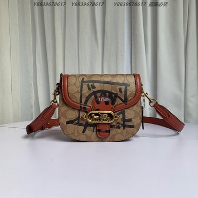 美國代購COACH 1501 復古鯊魚印花 斜背包