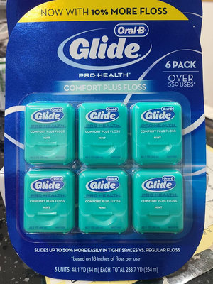 🔥現貨🔥 Costco 好市多代購 Oral-B Glide 清潔舒適牙線 薄荷口味 6入
