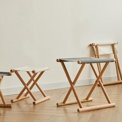 馬扎凳便攜式戶外折疊凳子實木結實釣魚椅家用木頭小馬扎軟座板凳 自行安裝