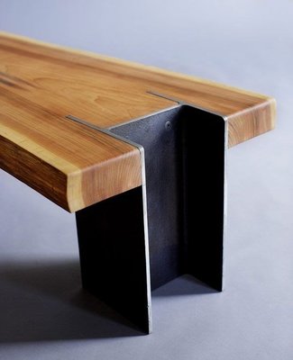 【熱賣精選】北歐鐵藝實木長條凳創意復古休息凳子個性裝飾凳原木長板凳床尾凳