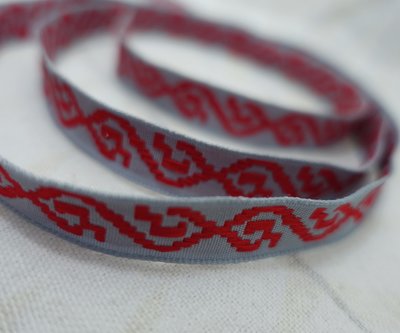 2碼30元 寬1.5公分 民族風 原住民 織帶 布藝 15mm 提帶提袋背帶 包帶 緞帶 紅色海浪