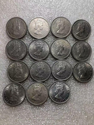 【二手】 香港伊麗莎白伍豪 1958年一1975年 全年份151751 錢幣 紙幣 硬幣【經典錢幣】