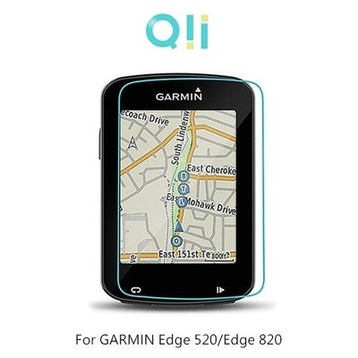 Qii GARMIN Edge 520/Edge 820 玻璃貼 (兩片裝) 鏡面貼 保護貼