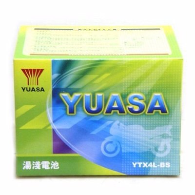 YC騎士生活_YUASA湯淺 YTX4L-BS 4號 機車 電池 電瓶 GTX4L-BS【半年保固】原廠機車電池