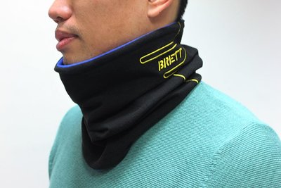 棒球世界全新BRETT保暖護頸套特價黑藍配色