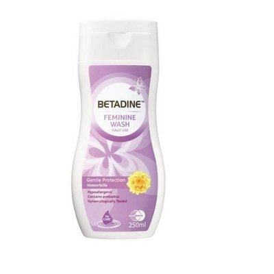 新包裝 必達淨女性私處 潔裕露 （温和滋潤）Betadine Feminine Wash250ml