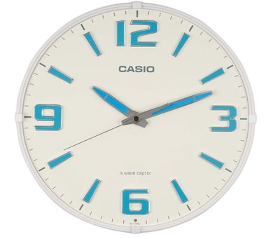 14532A 日本進口 好品質 正品 CASIO卡西歐 圓形簡約掛鐘電波鐘 牆鐘時鐘數字鐘錶送禮禮品家飾