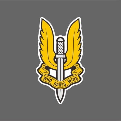英國 SAS 空降特勤隊 特種部隊 徽章貼紙  81x161mm