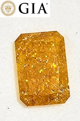 【台北周先生】天然Fancy Intense橘色鑽石 2.13克拉 橘鑽 濃郁鮮豔 均勻EVEN 八角切割 送GIA證書