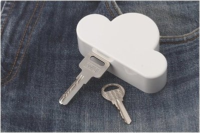 雲朵吊飾 磁鐵鑰匙圈 磁鐵雲 鑰匙掛勾 雲朵鑰匙 吊架 黏貼式 自動吸付 實用款 可愛造型【HF48】