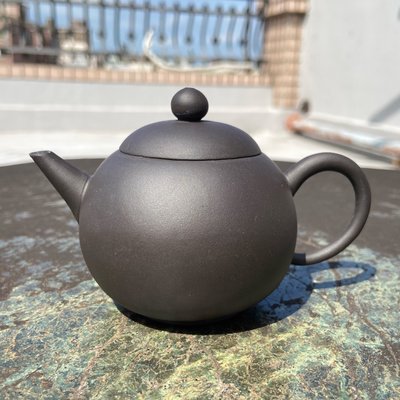 一粒珠壺、圓珠壺-黑鐵砂茶壺/茶具/泡茶器具