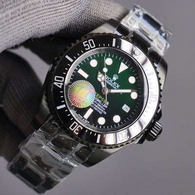 勞力士手錶潛航者SEA-DWELLER鬼王V4版本44mm男士精品腕錶單向旋轉60分鐘刻度外圈機械錶超級夜光