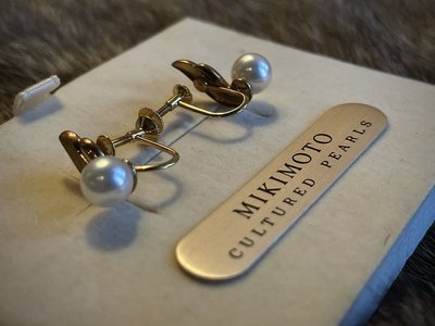 MIKIMOTO 珍珠耳環 (K18打印）（已預訂）