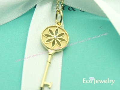 《Eco-jewelry》【Tiffany&amp;Co】經典款 18K金八瓣小雛菊鑲鑽項鍊~專櫃真品 近新品