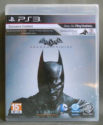 【月光魚 電玩部】現貨全新 亞英版 PS3 蝙蝠俠：阿卡漢始源 Batman: Arkham Origins 亞版英文版