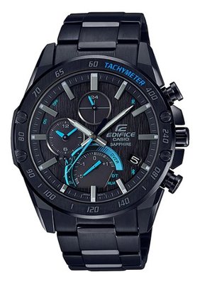 【萬錶行】CASIO  EDIFICE 輕薄太陽能藍寶石計時不鏽鋼腕錶  EQB-1000XDC-1A