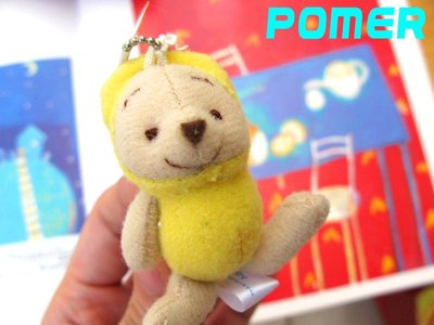 ☆POMER☆日本專用景品SEGA絕版正品 迪士尼 小熊維尼好朋友小袋鼠小荳Roo 變裝水果黃酪梨裝 娃娃玩偶吊飾