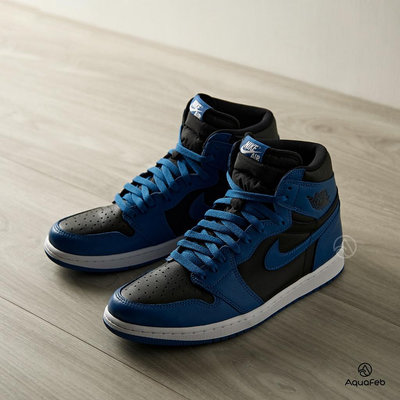 Nike Jordan 1 OG Dark Marina Blue 男女 黑藍 經典 高筒 休閒鞋 555088-404