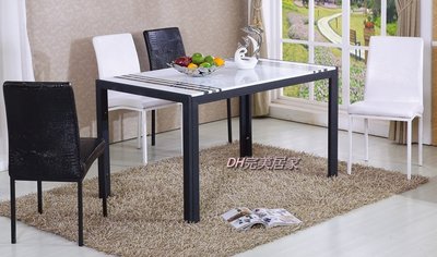 【DH】商品貨號N935-2商品名稱《羅士》4.6尺黑色漢白玉餐桌。優雅簡約精品。新品特價中~