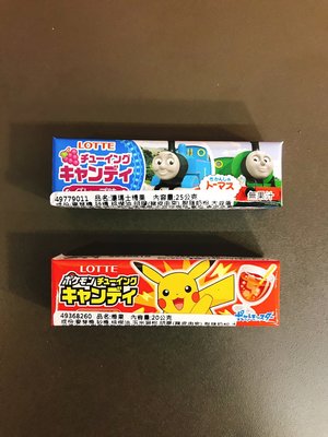 日本糖果 軟糖 日系零食 LOTTE樂天 湯瑪士條糖 寶可夢條糖